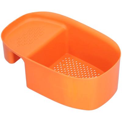 Spülbecken Abtropfgestell Multifunktionaler Obst-Gemüse-Abtropfer Essensreste-Filter für KüchengebrauchOrange