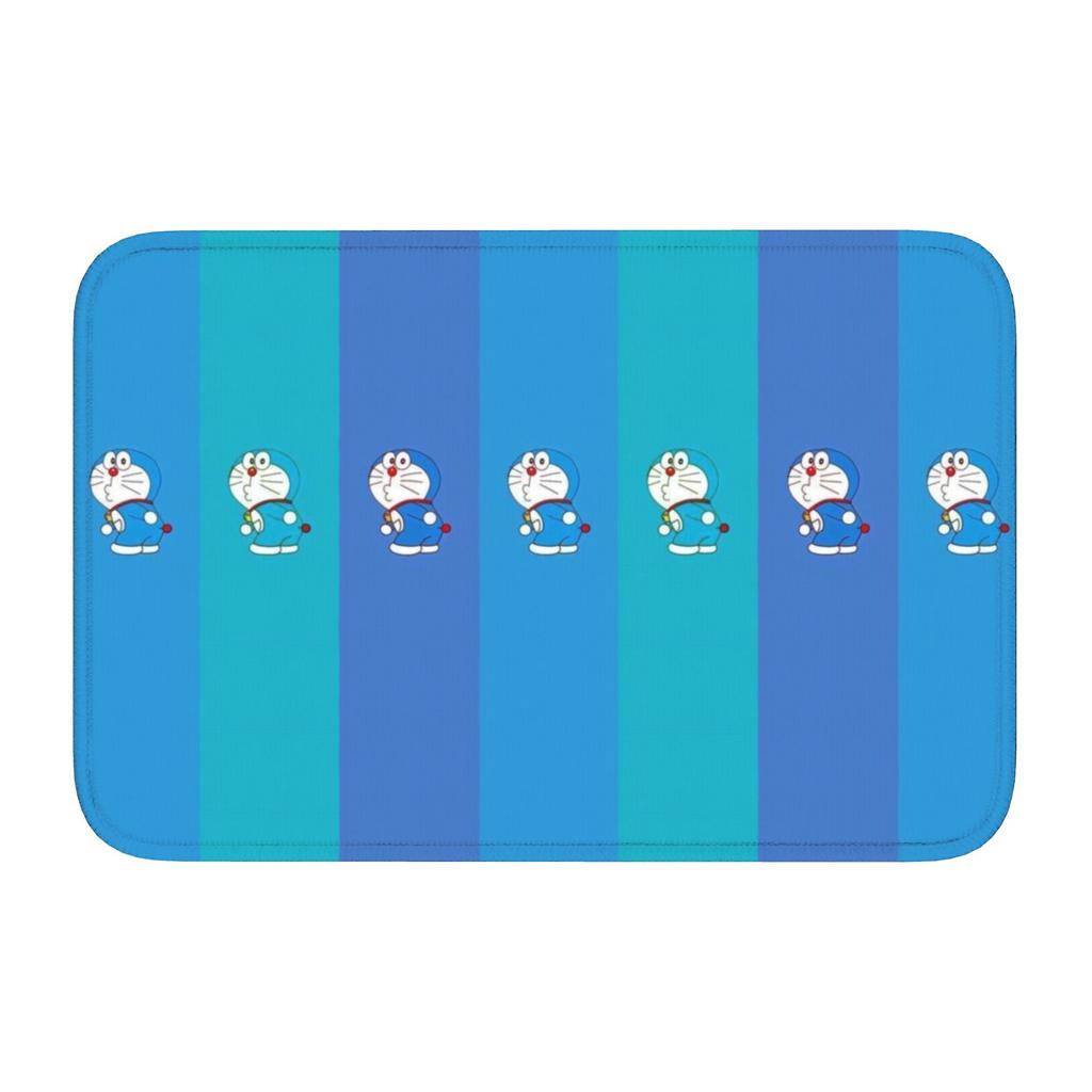 Custom D-Doraemons Cartoon Doormat Anti-Slip Entrance Welcome Kitchen Bath Floor Door Mat Toilet Living Room Carpet Rug