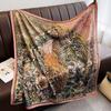 Literary and Artistic Style Printed Autumn and Winter Warm Scarf  Fashionable Outer Shawl Square Scarf for Women In Summer