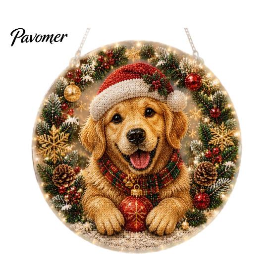Living Room Holiday Decor Christmas Faux Pearl Art Hanging Ornament Kit, Acrylic Glowing Gift Ideas for Tree Window, DIY Festive Pendant Home Party