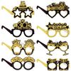 16pcs Amazon's New Product Birthday Party Decoration Paper Glasses - Black and Gold 18-year-old and 60-year-old Birthday Photo Props Glasses