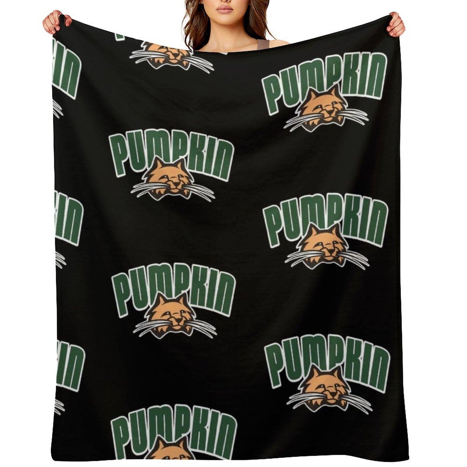 Ohio University Logo Pumpkin the Cat Throw Blanket Soft Beds Picnic Weighted Hair Blankets 30x40in