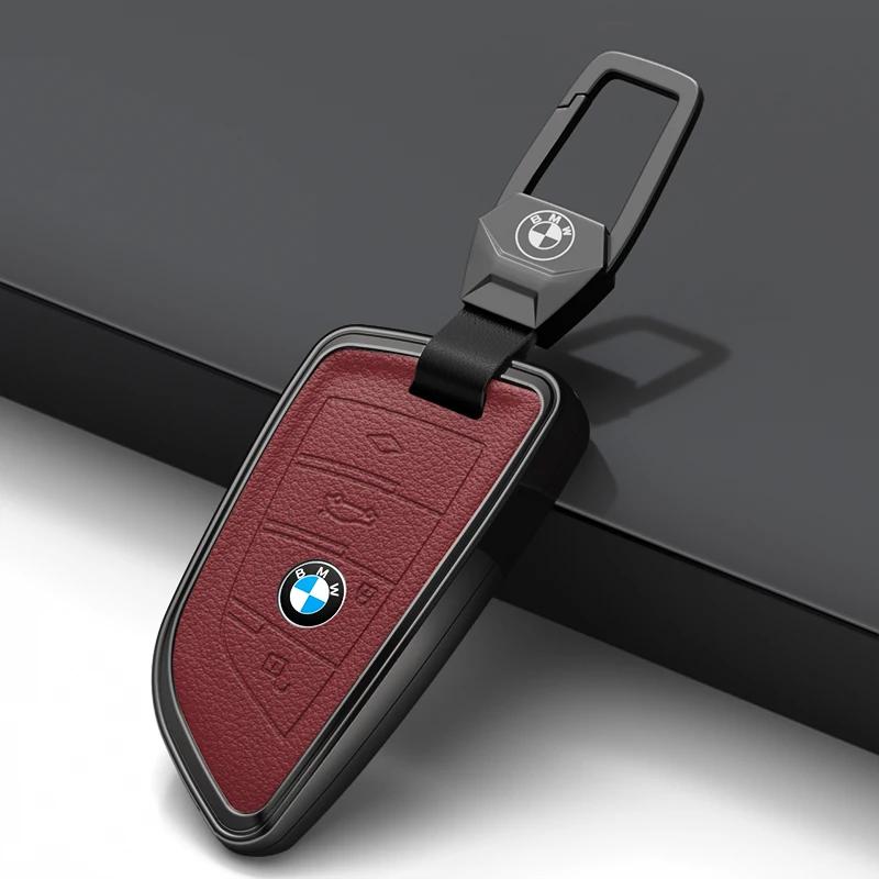 BBJH7 Car Key Case for BMW 216i F46 X1 X2 X3 X5 X6 GT 2 5 6 7 Series 3 4 Buttons Smart Keyless Remote Control Fobs Protector Cover