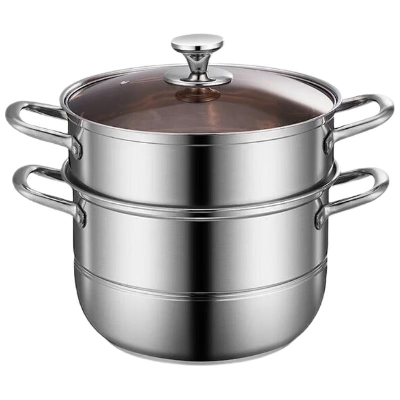 28cm Stainless Steel Double Layer Steamer Pot