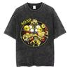 T-shirt Vintage Lavé System Of A Down Homme Rétro Rock Metal T-shirts Oversize Homme Décontracté Coton Haute Qualité