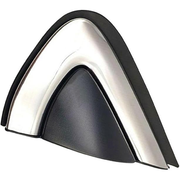 

Riloer 1pc Black + Silver 75495-RLA-A01, Door Mirror Side Corner Triangle Trim, Front Door Pillar Corner Molding Garnish, Compatible with Honda CRV Left Side