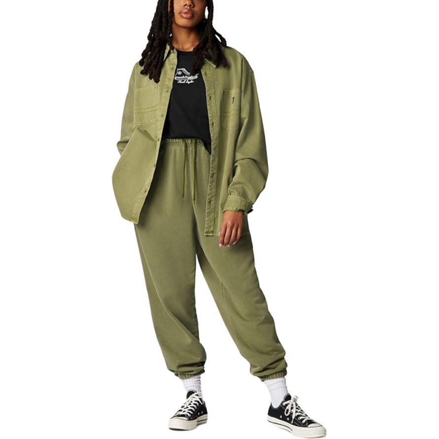 Converse Go-To Chuck Taylor Sneaker Patch Loose Fit Sweatpant Asia Sizing 'Green' Men's 10024024-A01