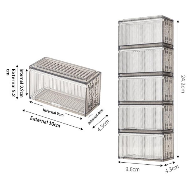 Scatola Espositore in Acrilico per Modellini di Auto 8 Scomparti Armadietto Scaffale Antipolvere Impilabile Scatola Portaoggetti per Auto per Hotwheels