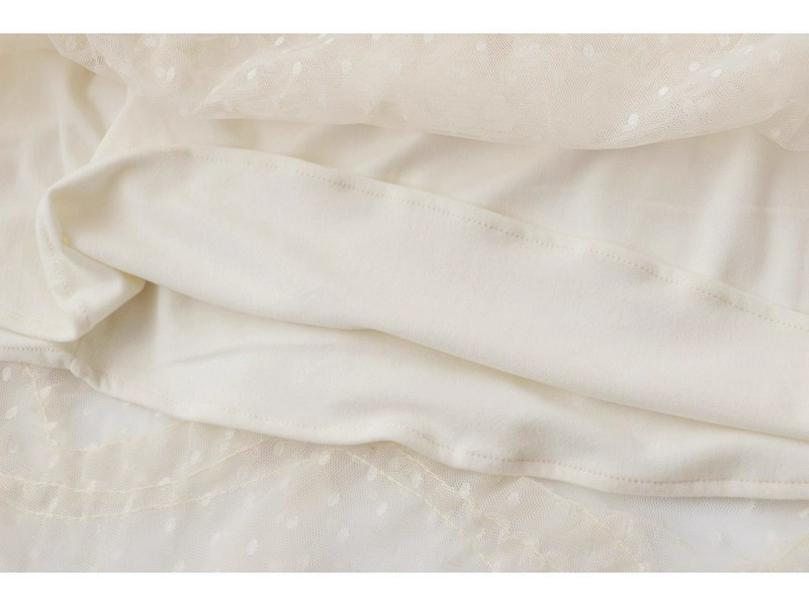 Irregular Wood Ear Lace Polka Dot Mesh Skirt – Women's Autumn/Winter French Style Fluffy Long Cake Skirt