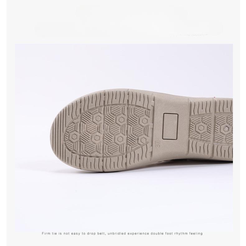 Damesidige sommernye enkle sko, komfortable flate sko, sko med myk såle for kvinner