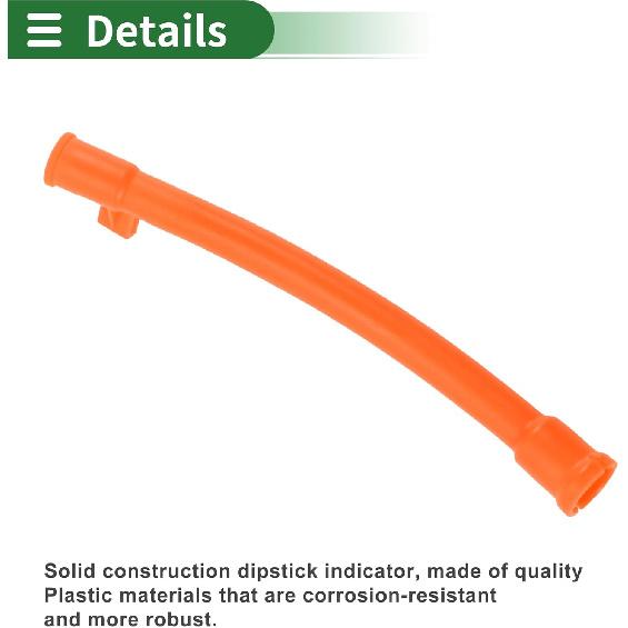 Motoforti Engine Oil Dipstick Oil Level Dip Stick Double Hole Indicator for Volkswagen Jetta 2.0L A/T S Sedan 2011-2014 Plastic No.06A103663C Orange