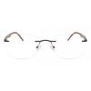 Rimless Square Brown Smartbuy Collection Harleigh Wm6501 C4 Fashion Unisex Eyeglasses