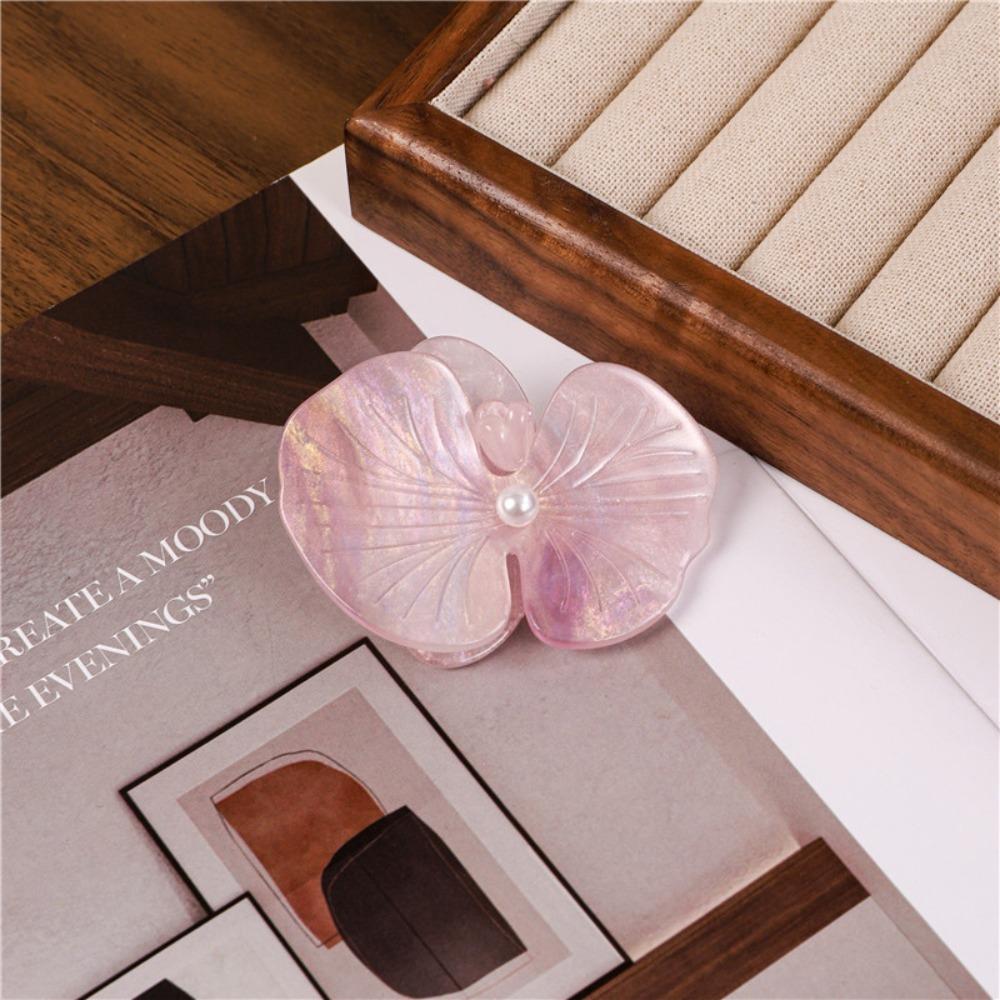 Korean Style Butterfly Orchid Hairpin Hair Rope Fresh Barrettes Flower Duckbill Clip  Decoration