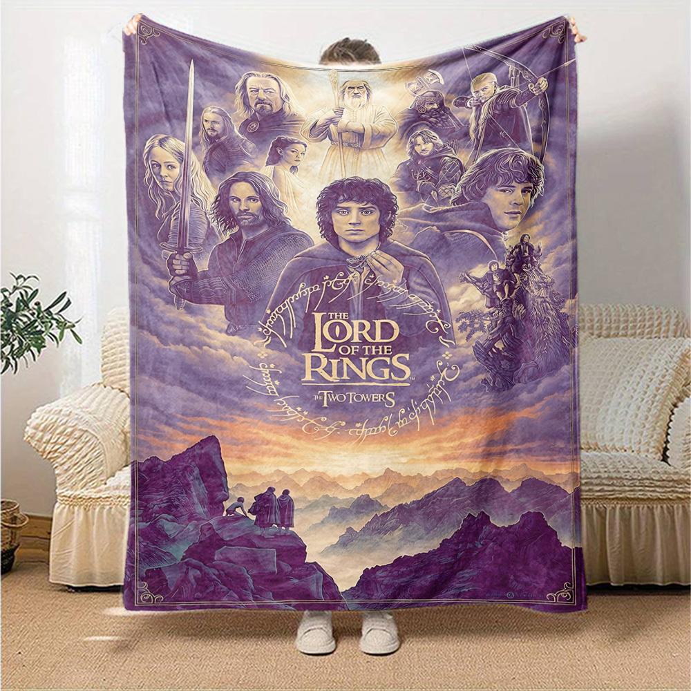 1pc The Lord of the Rings Two Towers Flannel Blanket Soft Warm Throw for Home, Office, Travel, All-Season Cozy Bedding GiftL1230