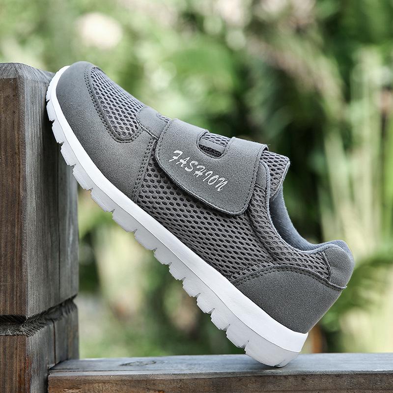 Chinese walking shoes square dance sports running shoes mesh casual shoes Velcro single shoes 36