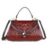 Johnature Retro Alligator Pattern Genuine Leather Women Handbags Leisure Cowhide Large Capacity Shoulder&crossbody Bags