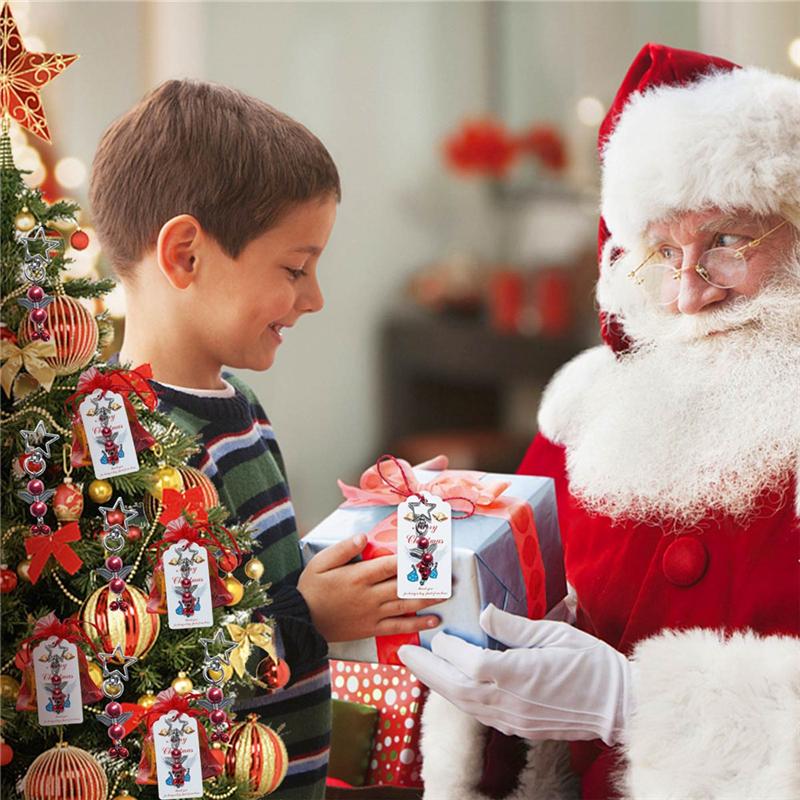 20/40ks Angel Star Spona Přívěsek Vánoční Dárková taška Santa Tag Karta Klíčenka Ornamenty Dekor