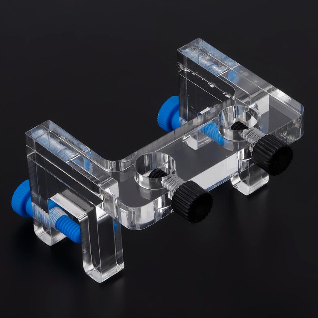 Transparent Acrylic Durable Aquarium Hose Holder Fixed Mount Fish Tank Probe Fixture Rack