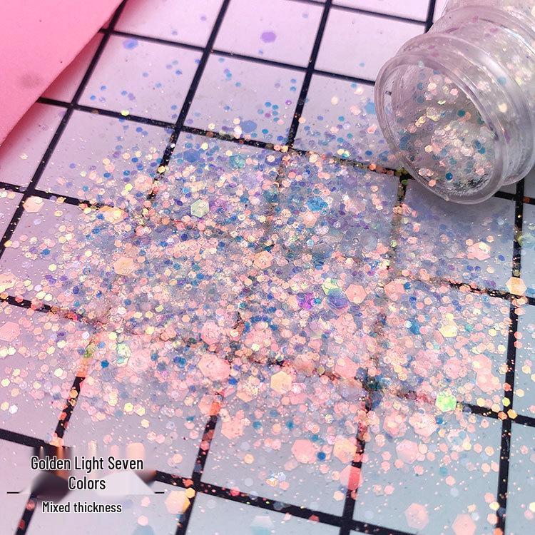 80ml Large Bottle Gold Glitter Sequin Powder for DIY Makeup, Painting, and Crafts
