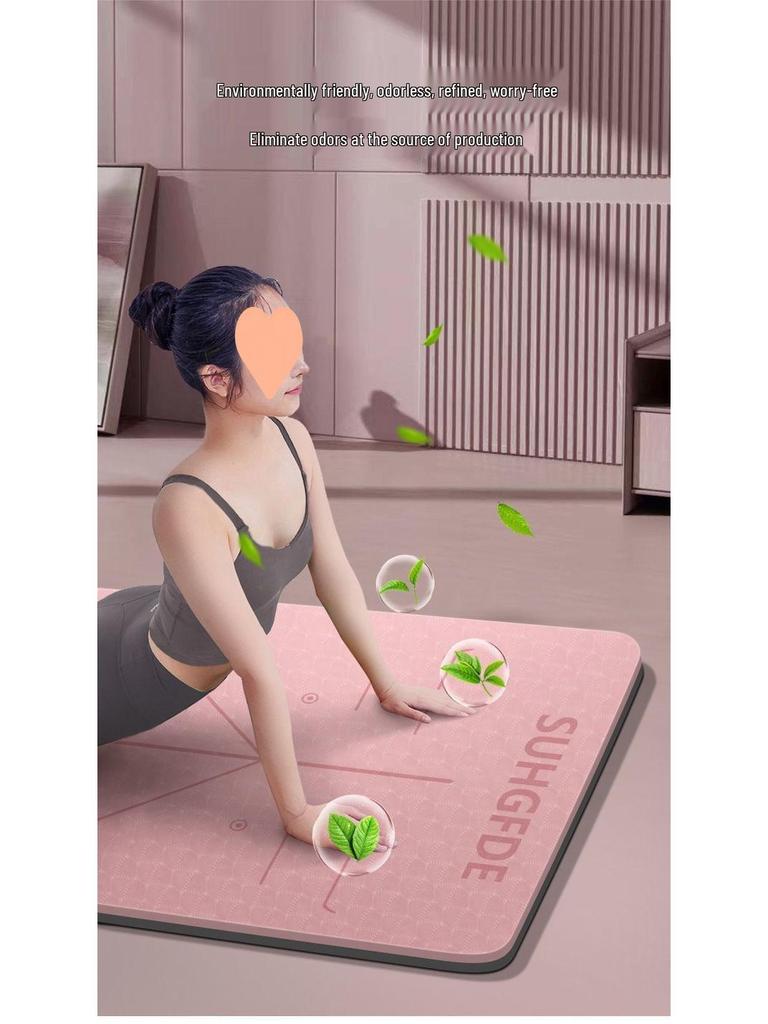 Eco-Friendly Non-Slip Yoga Mat: Soundproof & Shock-Absorbing Fitness Mat for Indoor Use