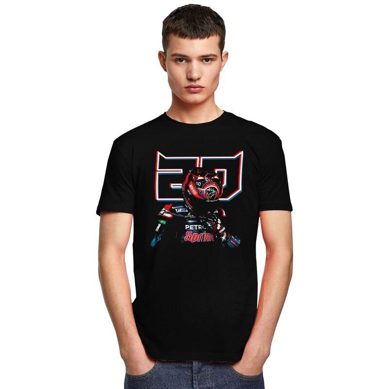 Custom El Diablo 20 Fabio Quartararo T Shirt Homme Pre-shrunk Cotton Tees Motorcycle Race Tshirt Short Sleeve Novelty T-shirt