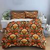 Orange and white floral pattern. Bedding sets Duvet cover sets Duvet covers Pillowcases(1* Duvet Cover 2* Pillowcases without duvet insert)
