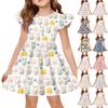 Girls' Summer Princess Dress - A-Line T-Shirt Dress Easter Day