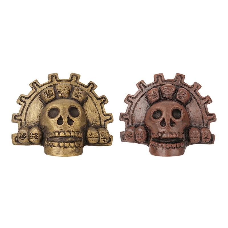 Ceramic Aztecs Death Whistle with Unique Skull Shape and Loud Sound Whistle for Festivals and Cultural Event cm bronzo