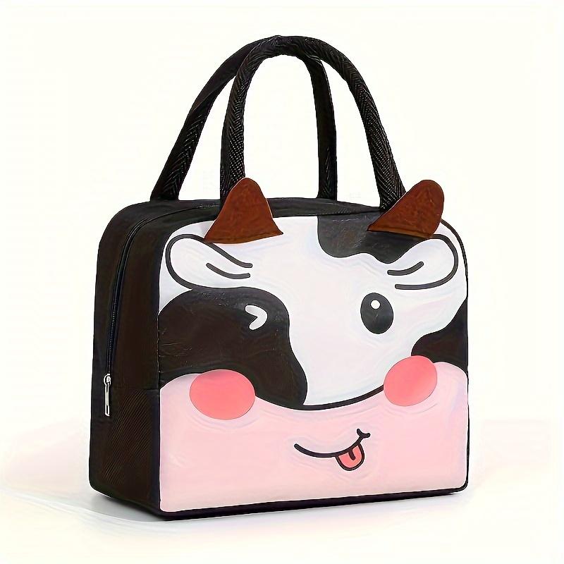 1pc Portable Cartoon Animal Pattern Design Insulated, Portable Fashionable Handbag, Suitable for School, Work and Travel