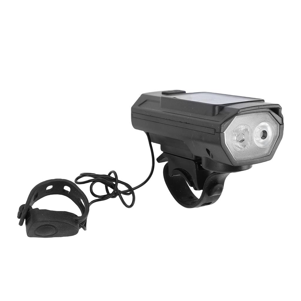 Luce Bici Solare Impermeabile Anti Alta Luminosità Integrata Tromba Bici Solare Luce Anteriore per Ciclismo Notturno