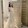 Neck Collar Sling Fairy Cake Long Dress Fairy Thin Temperament Vacation Dress Vacation Dress
