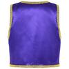 Jongens Arabische Prins Kostuum Open Voorzijde Gouden Mouwloos Vest Halloween Cosplay Fancy Dress Up