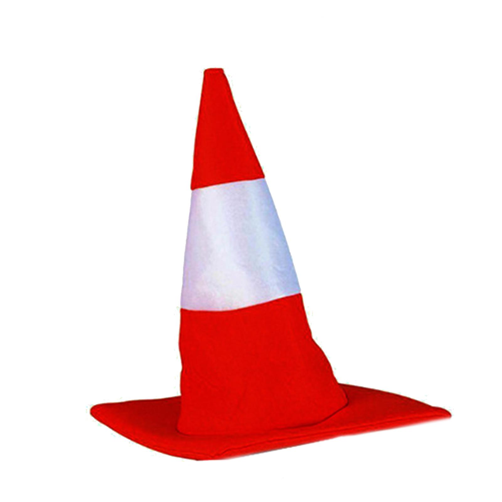 

Traffic Cone Hat for Children Adult Birthday Party Costume Hat for Family Gathering Cosplay Theme Party Headgear білий/червоний