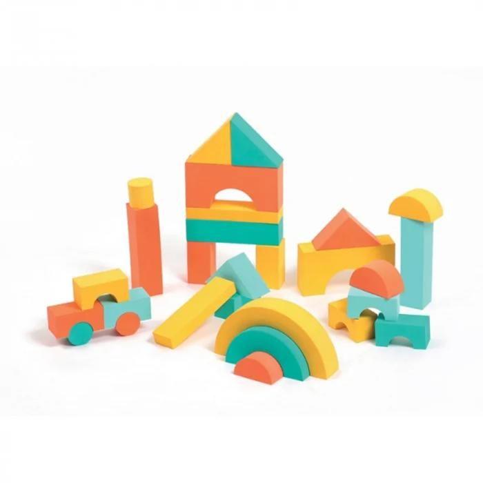 Jouet empilable - ludi - blocs mousse - 28 éléments - multicolore - 10 ans et plus