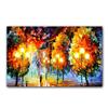 World Famous Street Scenery Canvas s Night Scene Canvas Picture European Oil  Print for Living Room Wall Decor