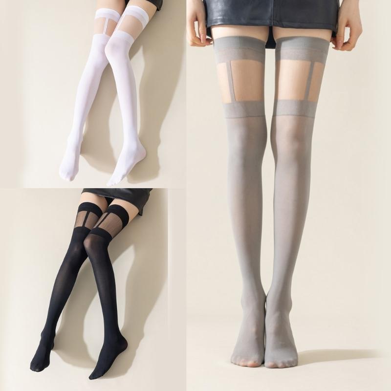 Fashion Women's Over The Knee Socks,Opaque Thigh High Stockings Solid Color Thigh High Socks Long Boot Stockings Gifts