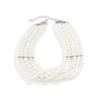 Vintage Imitation Pearl Multi-Layer Necklace Oval Beasds Choker Elegant Collar for Women's Chain Jewelry Accessories Party Gift
