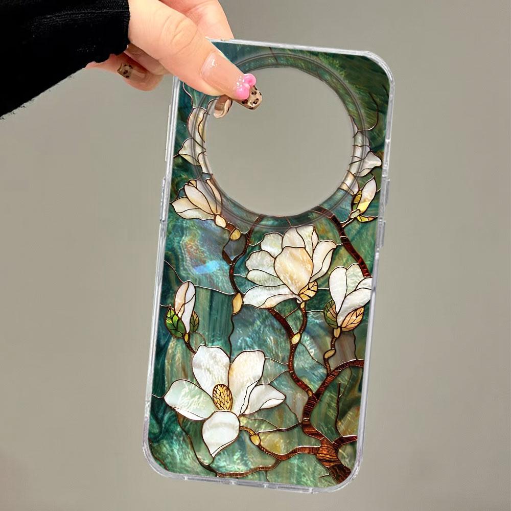 Korean Retro Artistic Gradient Rose Flowers Phone Case For Honor 400 Pro 200 Lite X9c X9a X9b 90 X8a X8b X8c X7b X7c X6b Cover Shockproof Silicone