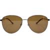 GUCCI Lightweight Metal Vintage Glamour Aviator Holiday Travel Edition Square Frame Sunglasses Men's Brown