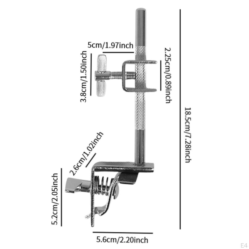 Držák na cowbell k basovému bubnu, příslušenství pro pevné ráfky, stojan na cowbelly, držák na cowbell