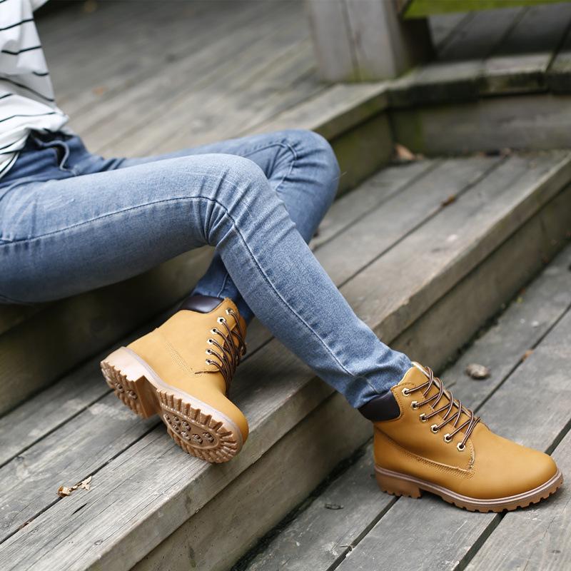 Podzimní Zimní Dámské Kozačky Kotníčkové Boty pro Ženy Unisex Klasické Šněrovací Kulatá Špička Dámské Outdoorové Boty Velké Velikosti Zapatos De Mujer