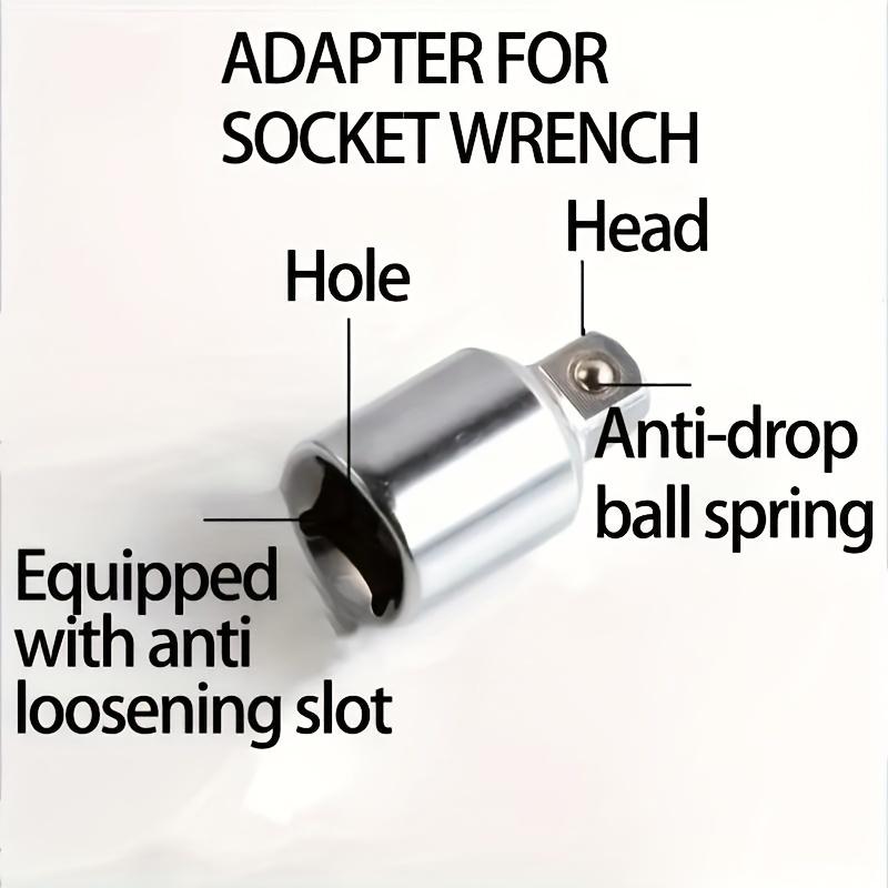 6pcs Ratchet Wrench Socket Converter Sleeve Head Adapter 1/2 "Big Fly To 3/8" To 1/4 "Stainless Steel To 1/4" To 1/2 "To 3/8"