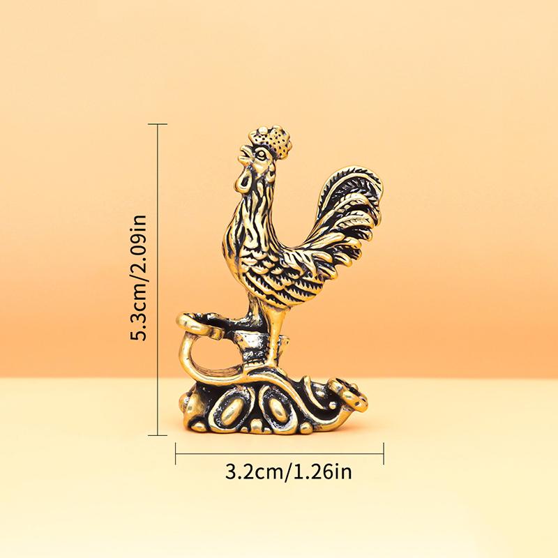Lucky And Fortune Rooster Ornament Big Cock Bronze Figurines Solid Pure Brass Figurines Study Desktop Decorations Home Decor
