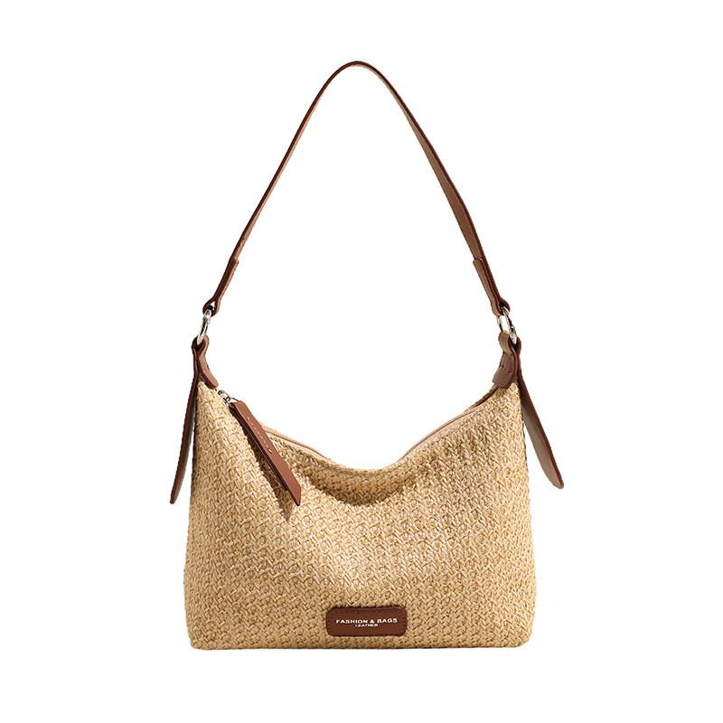 IELGY Summer Woven Underarm Bag Fashion Straw All-Match Shoulder Bag