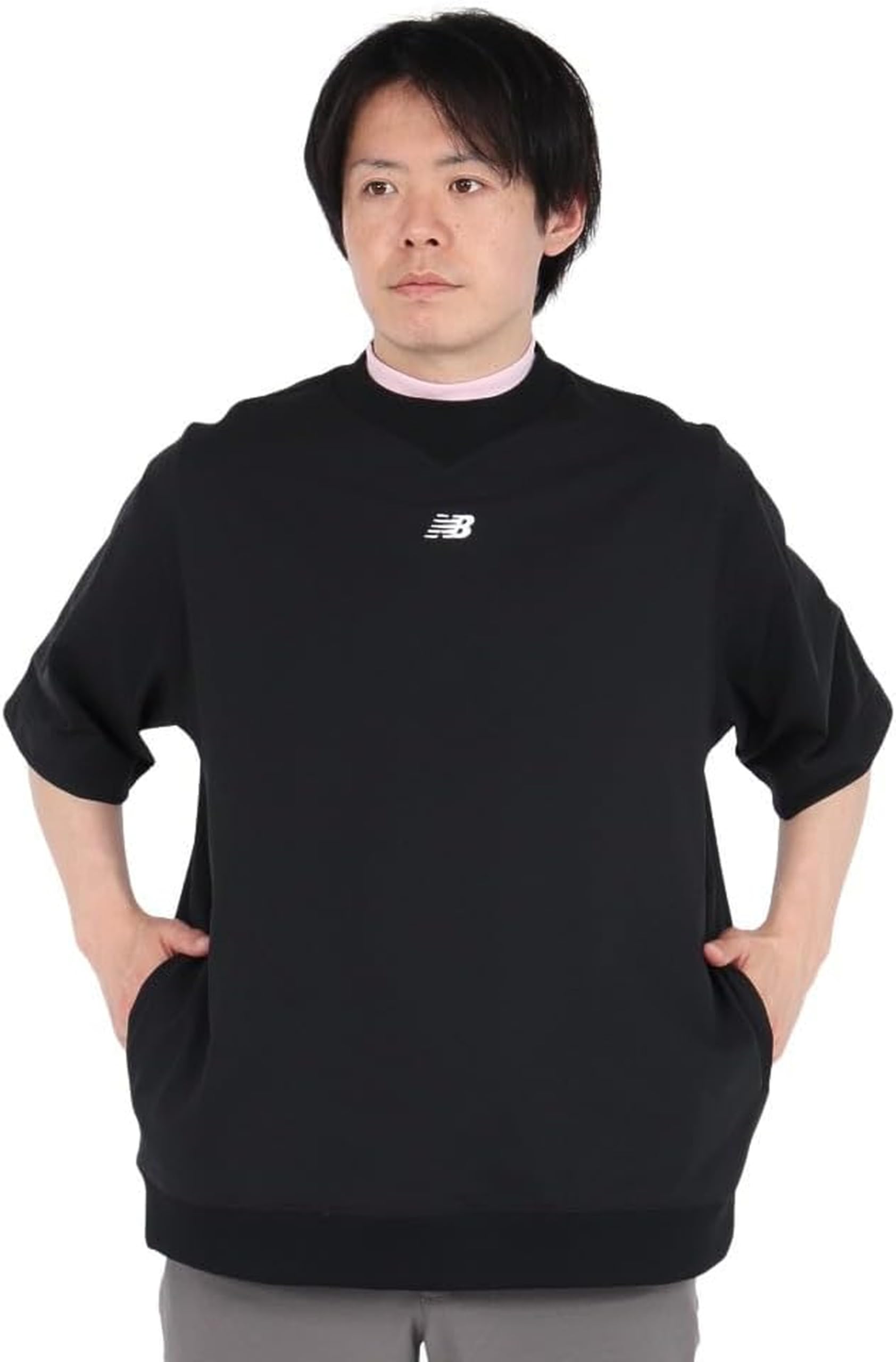 

Golf Short Sleeve Crew Neck Sweatshirt 5 [New Balance] Men s (Stretchable/Set-up Compatible) / 012-5164001 010_Black [L]
