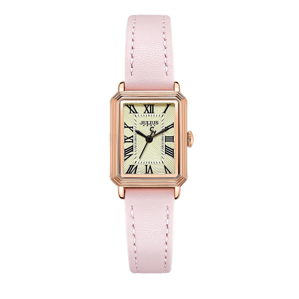 Jyullieoseu Jat-011 Women'S Silent Square Leather Watch