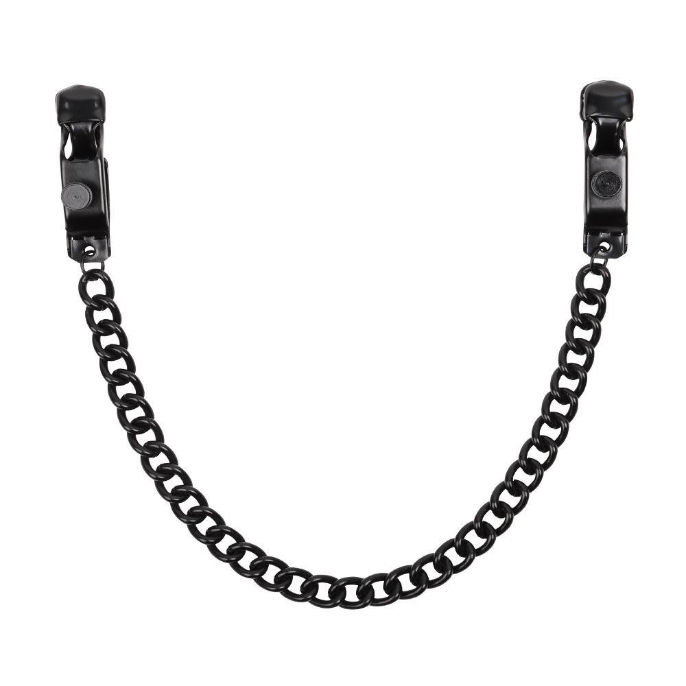 Nipple Clamp with Thick Chain Adjustable Metal Nipple Clip Non-piercing Breast ClipAdult Sex Toys for Women and Couple Pleasure