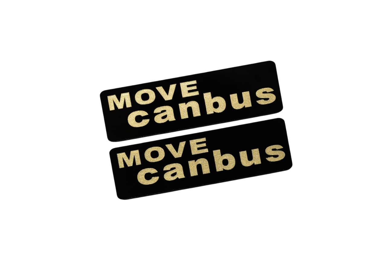 

EEE-211-3 Move Canvas Black Gold Acrylic 2 Layer Sticker Custom