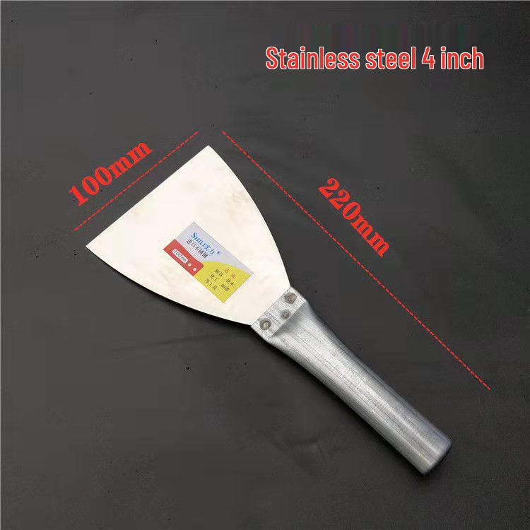 Stainless Steel Putty Knife with 1mm Thick Iron Handle for Plastering, Cleaning, and Grout Removal
