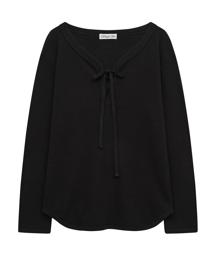 MIDNIGHT MOVE Waffle T (Black)